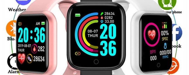 Smartwatch Y68 D20 na Shopee com 42% de Desconto